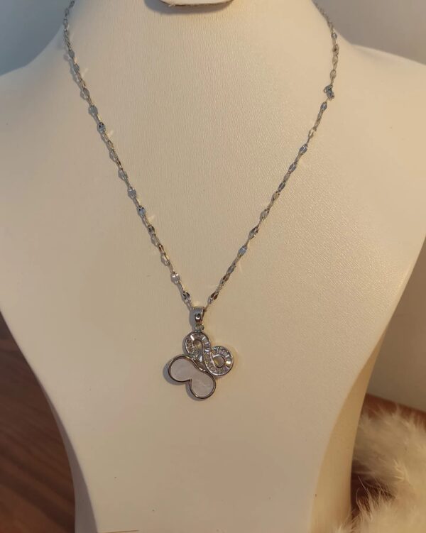 collier papillon infinity argent 01