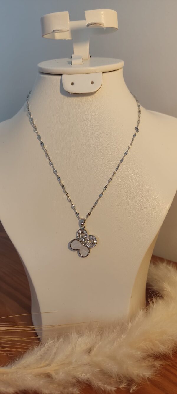 collier papillon infinity argent 01